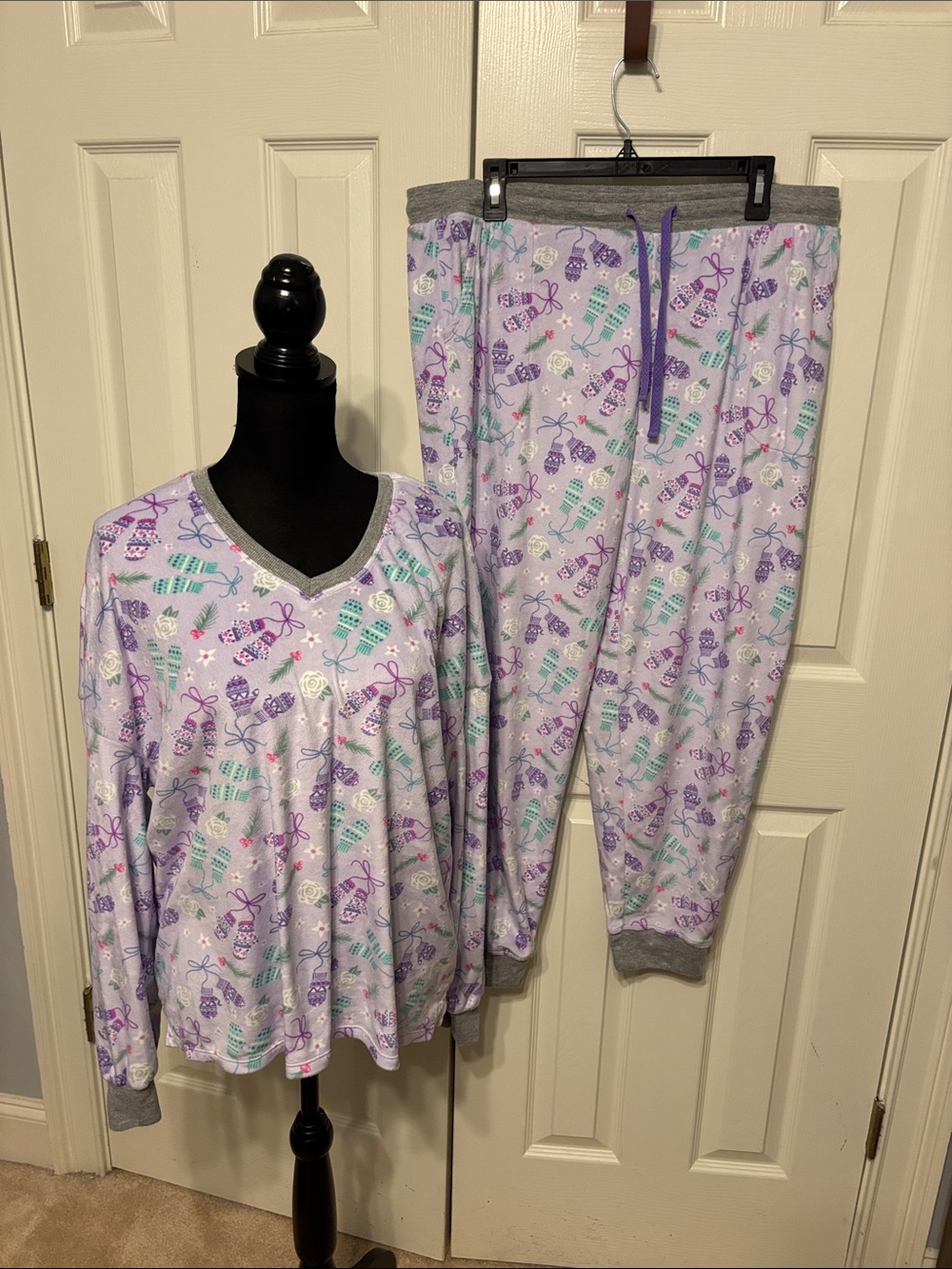 Cuddl Duds Crystal Fleece Pajama Set
